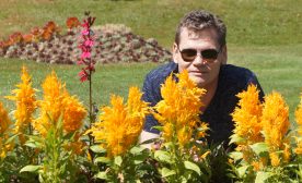 Author wearing Enchroma Glasses